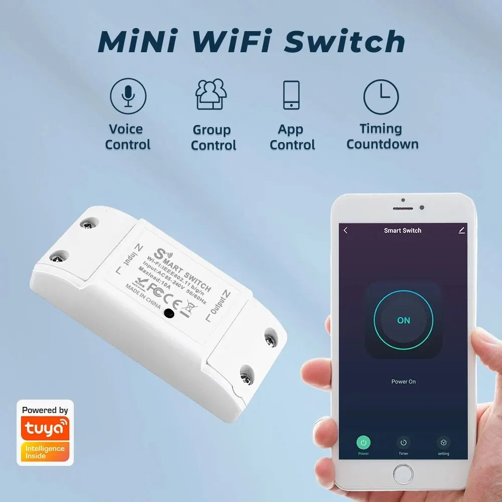Interruptor WiFi Inteligente – Controla tu hogar desde el móvil | Compatible con Alexa y Google Home