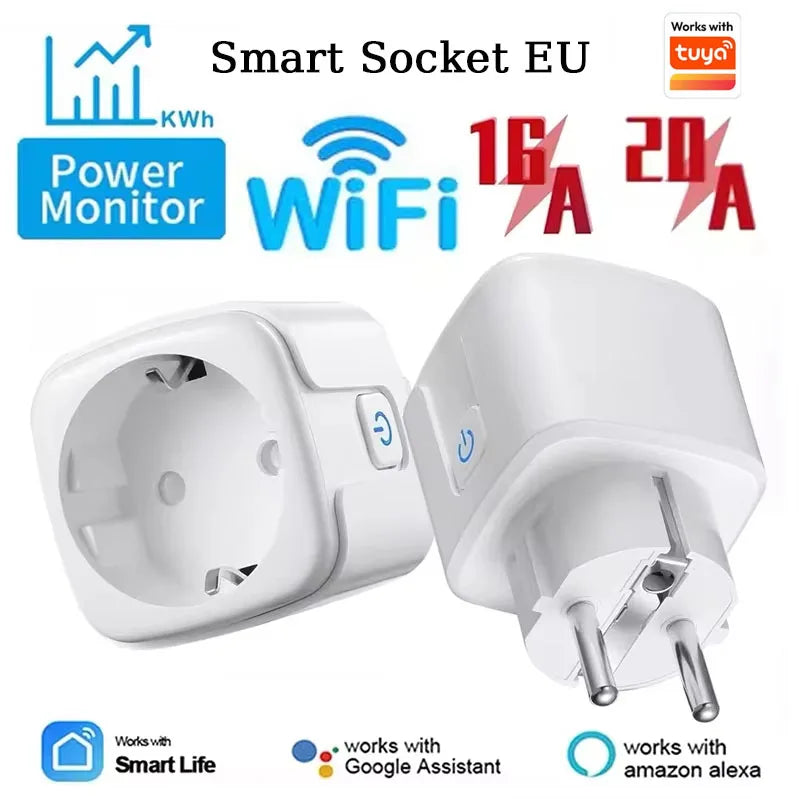 Enchufe Inteligente WiFi 16A/20A con Monitor de Energía | Compatible con Alexa y Google Home