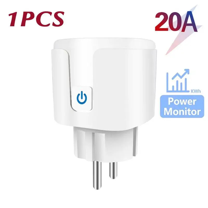 Enchufe Inteligente WiFi 16A/20A con Monitor de Energía | Compatible con Alexa y Google Home